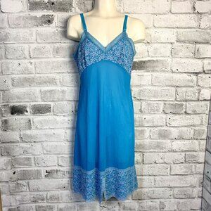 Vintage Handmade Slip Dress Satin Lace Babydoll Lingerie Fairy Nightgown